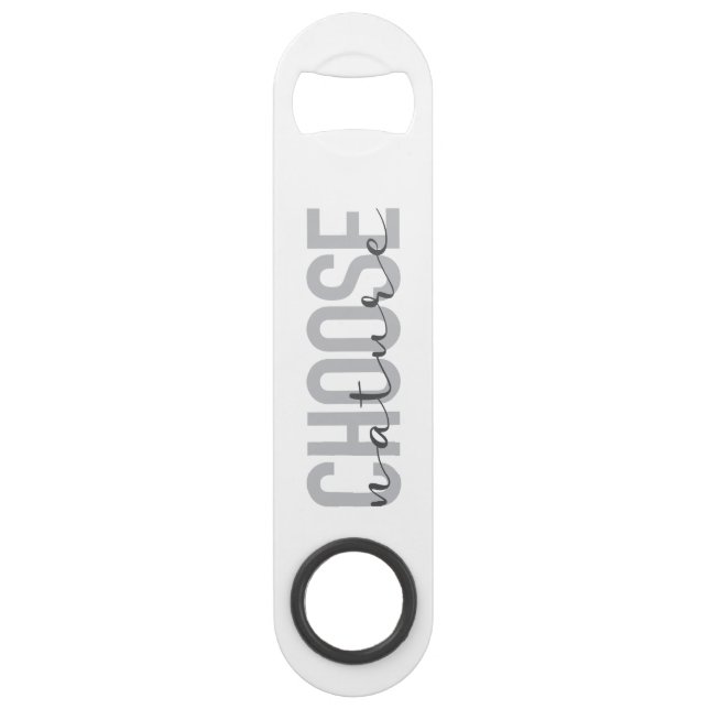Simple, modern, urban, cool design Choose Nature Bar Key (Back)