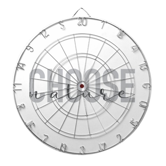 Simple, modern, urban, cool design Choose Nature Dartboard (Front)