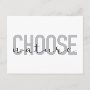 Simple, modern, urban, cool design Choose Nature Postcard