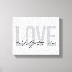 Simple, modern, urban, cool design Love Arizona Canvas Print