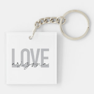 Simple, modern, urban, cool design Love Arizona Keychain