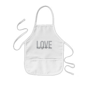 Simple, modern, urban, cool design Love Arizona Kids Apron