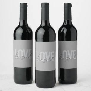 Simple, modern, urban, cool design Love Brazil Wine Label