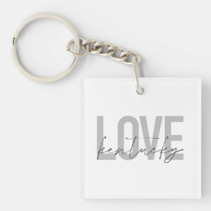 Simple, modern, urban, cool design Love Kentucky Keychain
