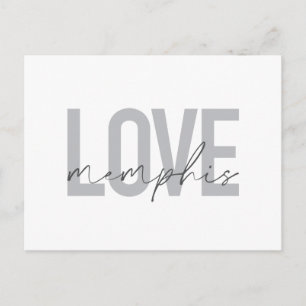 Simple, modern, urban, cool design Love Memphis Postcard