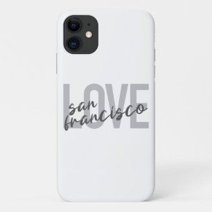 Simple, modern, urban design Love San Francisco iPhone 11 Case