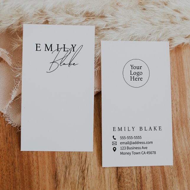 Simple Modern Vertical Business Card (Creator Uploaded)