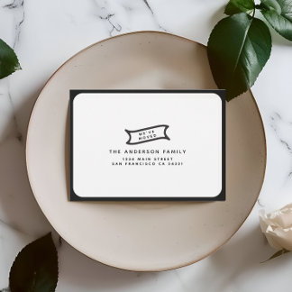 Simple Modern Vintage We've Moved New Address Card