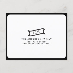 Simple Modern Vintage We've Moved New Address Postcard