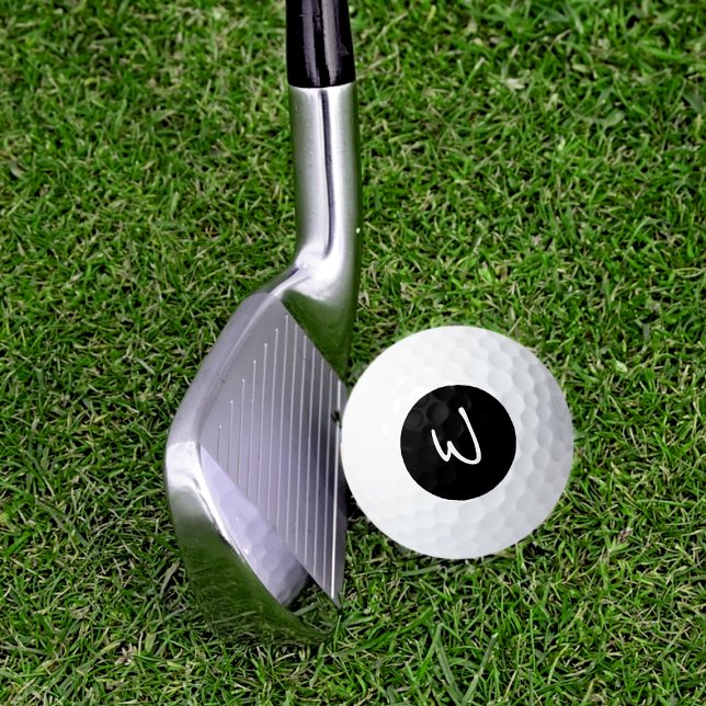 Simple Modern W (editable initial)  Monogrammed Golf Balls (Creator Uploaded)