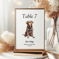 Simple Modern Watercolor Dog Wedding 