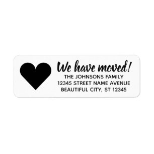 Simple Modern We Have Moved Change of New Address