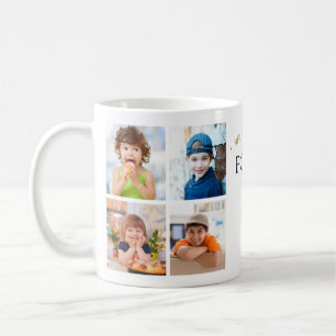 Simple Modern We Love You Poppy 8 Photo Collage  Coffee Mug