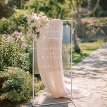 Simple Modern Wedding Acrylic Welcome Sign<br><div class="desc">Add a touch of minimal elegance to your special day with this Acrylic Sign. The clean and modern layout ensures that the sign is both stylish and easy to read. Our sign is perfect for couples who want to simplify their wedding planning process without sacrificing style. Personalize this elegant sign...</div>