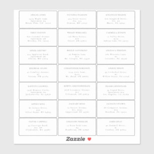 Simple Modern Wedding Guest Address Label
