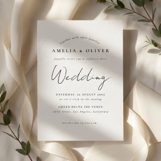 Simple Modern Wedding Invitation