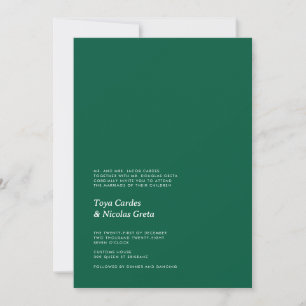Simple Modern Wedding Invitation