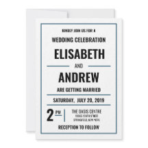 Simple Modern Wedding Invitation