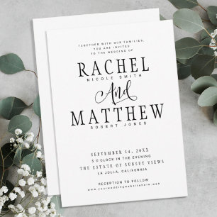 Simple&Modern Wedding Invitation2 Invitation