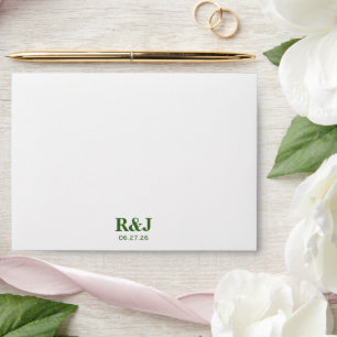 Simple Modern Wedding Monogram Envelope