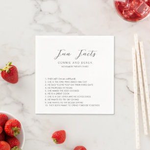 Simple Modern Wedding Napkin
