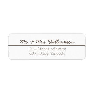 Simple Modern Wedding Return Address Labels