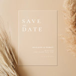 Simple Modern Wedding Save the Date Acrylic Invitations<br><div class="desc">Simple Modern Wedding Save the Date Acrylic Invitation</div>