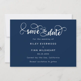 Simple Modern wedding save the date invitation