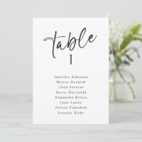 Simple Modern Wedding Seating Chart Signs Cards