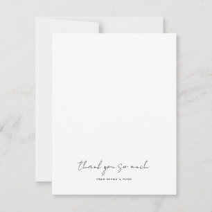 Simple Modern Wedding Thank you  Card