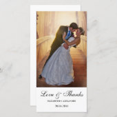 Simple Modern Wedding Thank You Photo Card (Front/Back)