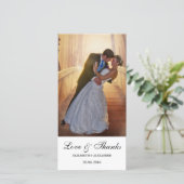 Simple Modern Wedding Thank You Photo Card (Standing Front)