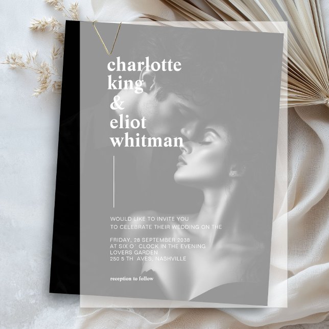 Simple, Modern, Wedding,  Vellum Invitations (Simple, Modern, Wedding, Vellum Invitations)