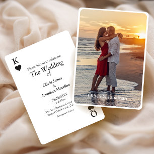 Simple Modern Wedding with Custom Photo Invitation