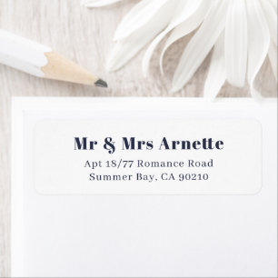 Simple Modern White Adresse de retour