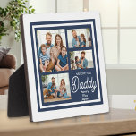 Simple Modern White Navy Blue We Love You Daddy Plaque<br><div class="desc">Celebrate Dad’s love and dedication with a custom plaque that’s perfect for any space. This plaque proudly displays the quote "We Love You Daddy." Personalize it with your children’s names to create a unique and heartfelt gift that Dad will cherish forever. This personalized plaque is an ideal gift for Father's...</div>