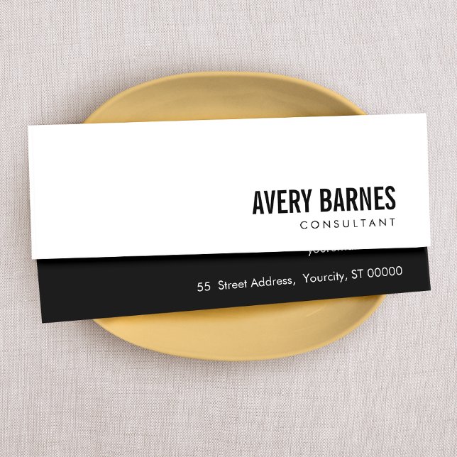 Simple Modern White Professional Mini Business Card (Creator Uploaded)