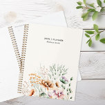 Simple Modern Wildflower Floral Personalized Planner<br><div class="desc">Simple Modern Wildflower Floral Personalized Planner Notebook</div>