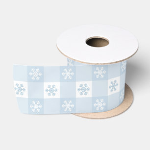 Simple Modern Winter Snowflake Christmas Holiday Satin Ribbon