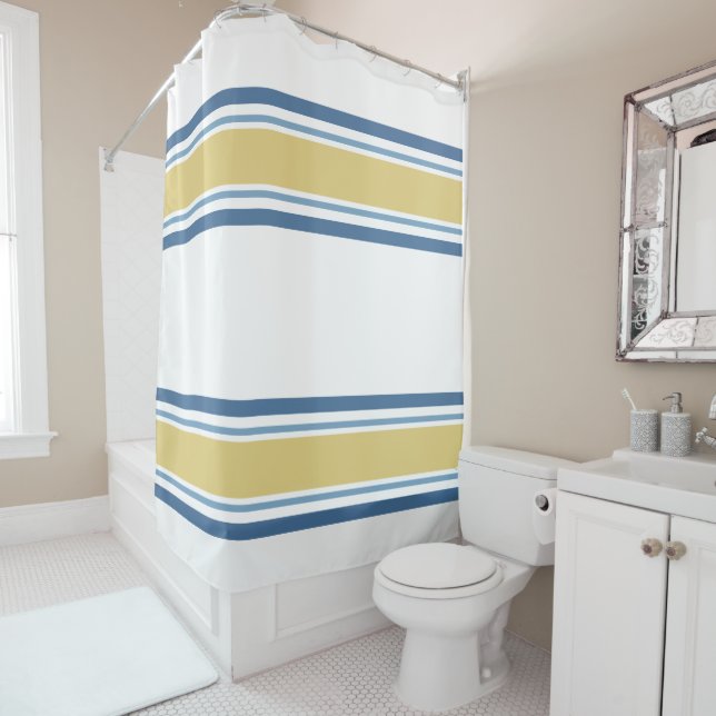 Simple Modern Yellow And Blue Striped (In Situ)