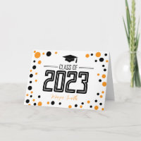 Simple Modern Yellow Back Graduation Card