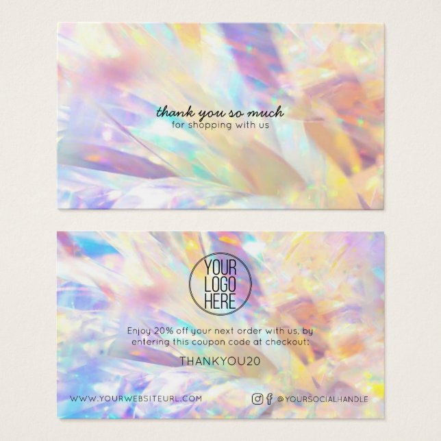 Simple Modern YOUR LOGO HERE Customer Discount  (Front & Back)