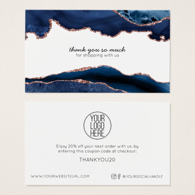 Simple Modern YOUR LOGO HERE Customer Discount  (Front & Back)