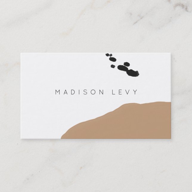 Simple moderne Abstrait Cartes de visite artistiqu (Devant)