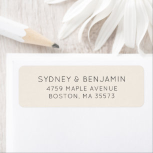 Simple Moderne Adresse de Retour de Mariage Person
