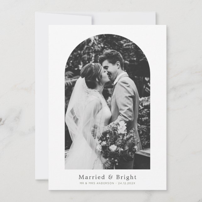 simple moderne arche vacances mariage faire-part (Devant)