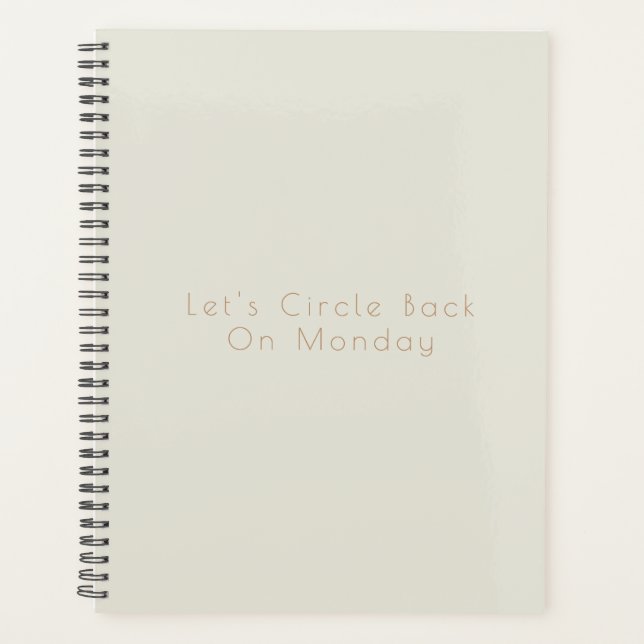 Simple moderne Beige 2024 Planificateur drôle Cale (Devant)