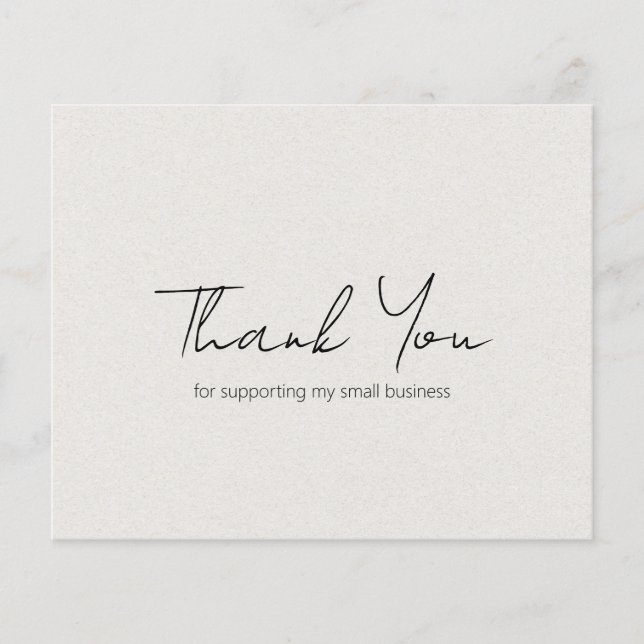 Simple moderne Beige Budget Carte de remerciements (Devant)