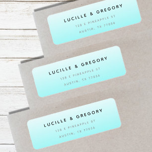 Simple moderne Blue Gradient Adresse de retour