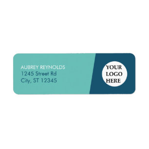 Simple moderne Blue Green Professional Adresse